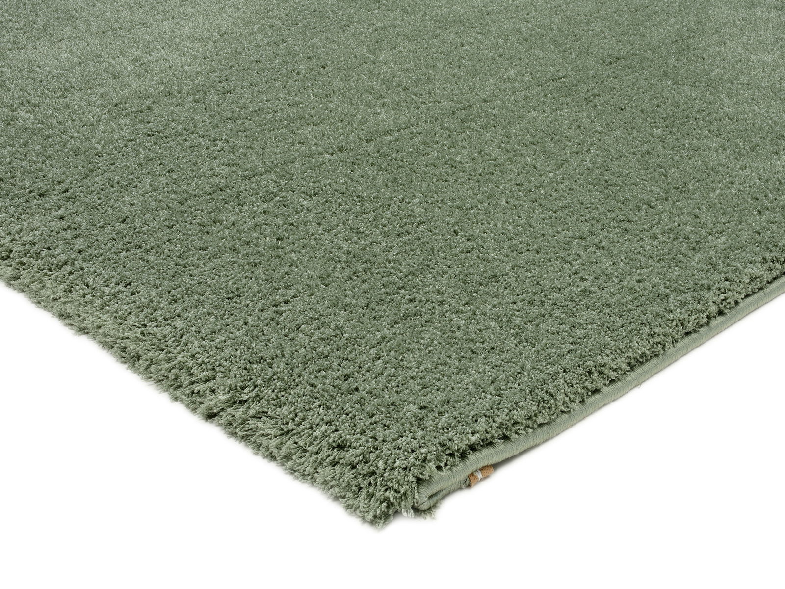 Grüner Teppich Soft Dream, Nahaufnahme aus der Ecke, ca. 240x290cm