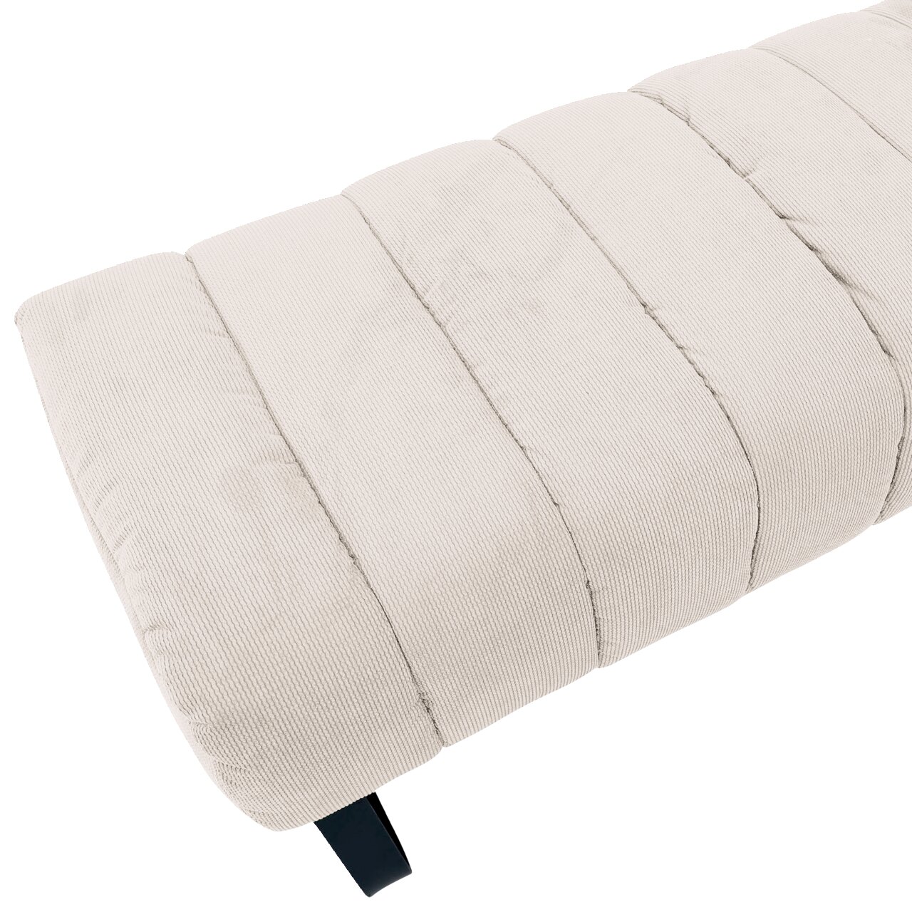 Novel 2er-Sitzbank LAILA Beige 2er-Sitzbank Novel LAILA aus Stoff in Nahaufnahme von schräg oben