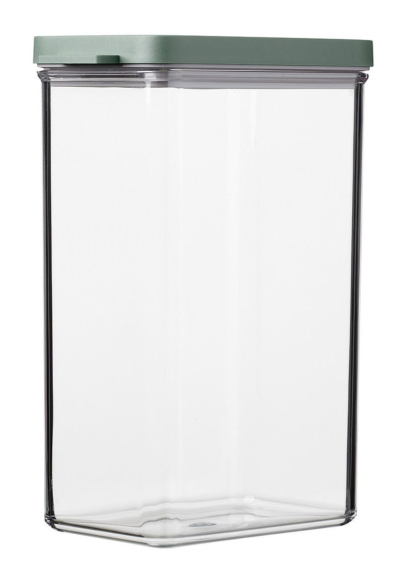 Vorratsdose Nordic Sage mit grünem Deckel, seitliche Perspektive