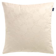 Zierkissenhülle 45x45 cm in creme mit dezentem Muster, Frontalansicht
