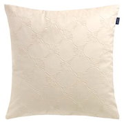 Zierkissenhülle 45x45 cm in creme mit dezentem Muster, Frontalansicht