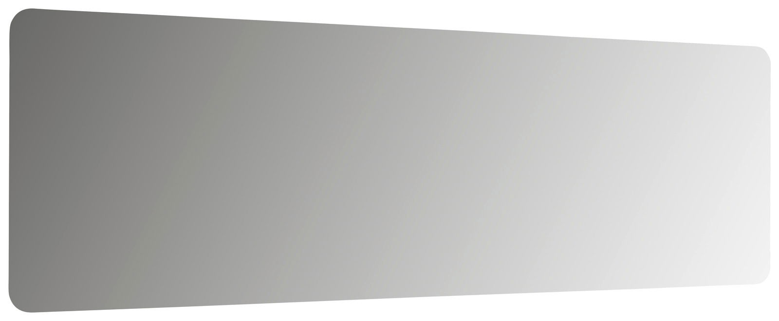 Rechteckiger XXL-Spiegel mit abgerundeten Ecken, seitliche Perspektive