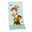 Paw Patrol Handtuch Badetuch mit buntem Paw Patrol Motiv, zeigt vier fröhliche Hunde in einer Pyramide, auf hellblauem Hintergrund mit Pfotenabdrücken, Vorderansicht.