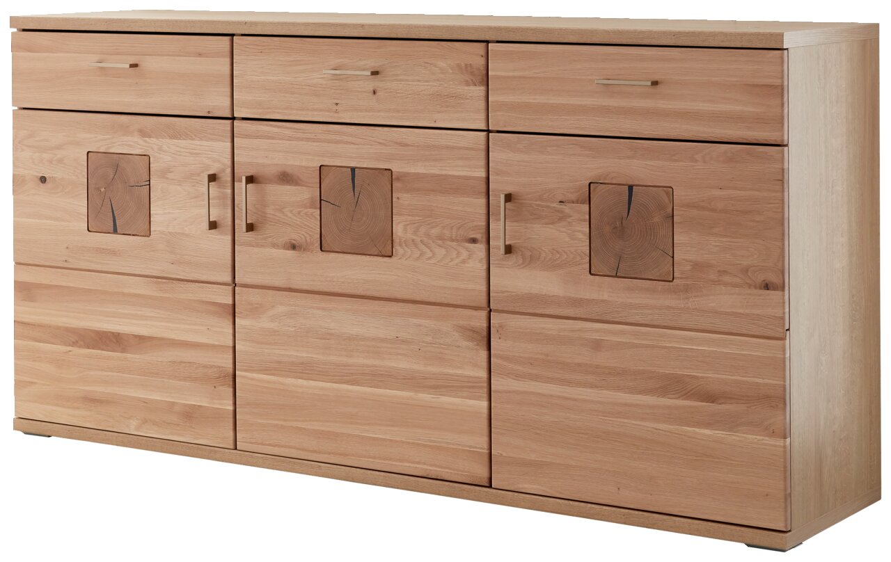 Zurbrüggen Dressoir KANSAS Houten dressoir met drie lades en vier deuren, vooraanzicht