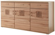 Houten dressoir met drie lades en vier deuren, vooraanzicht