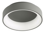 Moderne Deckenleuchte in Grau aus seitlicher Perspektive