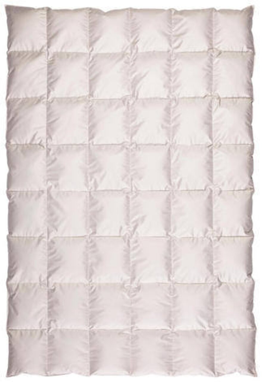 Centa Star Daunendecke ARCTIC OCEAN Weiße Steppdecke in rechteckiger Form, von oben betrachtet.
