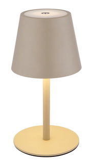 Akku-Tischleuchte VANNIE 3 in Beige, seitliche Perspektive