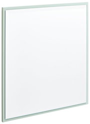 Moderner rechteckiger Spiegel mit schmalem Rahmen, seitliche Perspektive