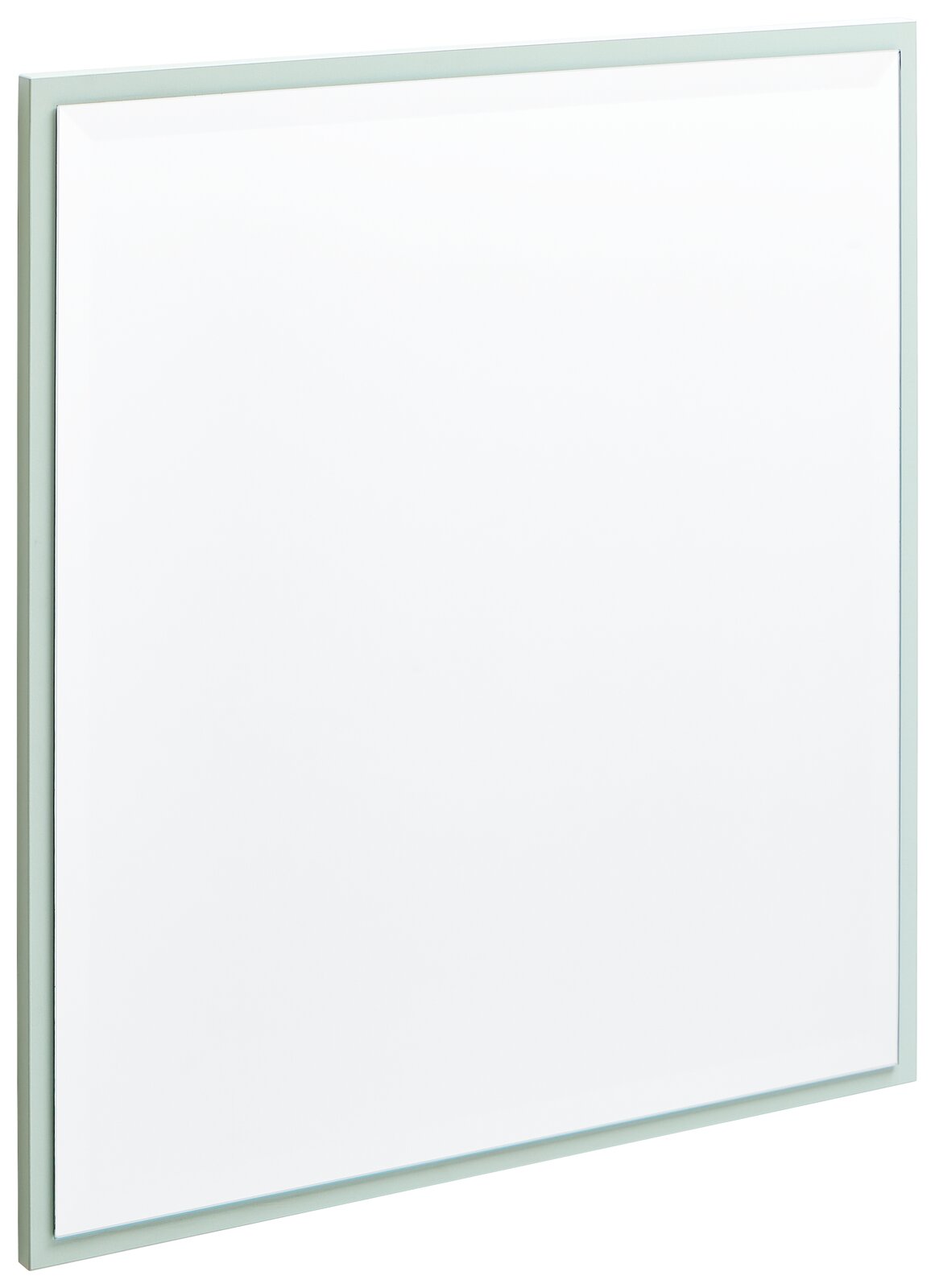 Moderner rechteckiger Spiegel mit schmalem Rahmen, seitliche Perspektive