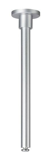 Silberne zylindrische Abhängung, von unten nach oben fotografiert