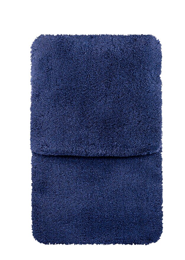Kleine Wolke Badkamertapijtset, 2-delig RELAX Tweedelige badmatten-set in donkerblauw, gezien van bovenaf, met een zachte textuur.