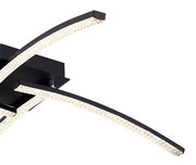 Moderne LED-Deckenleuchte Alois mit geschwungenen Armen, seitliche Perspektive