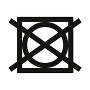 Symbol für nicht im Trockner trocknen, Vorderansicht
