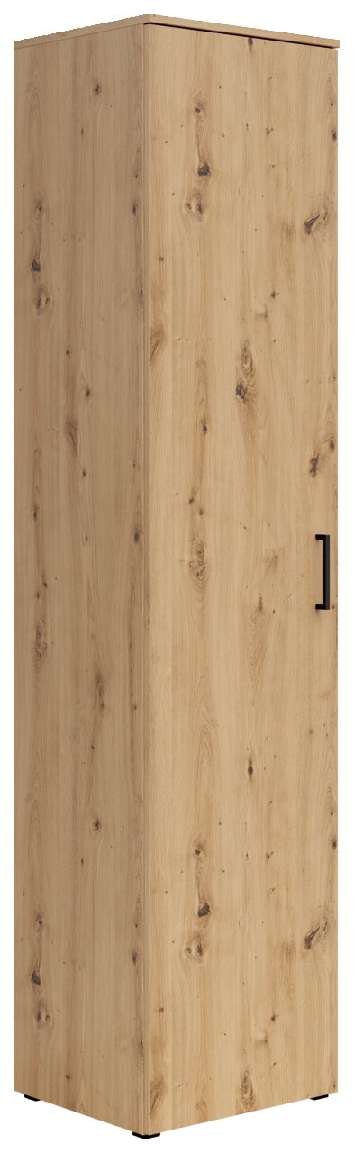 Multifunctionele houten kast met natuurlijke nerf, zijaanzicht