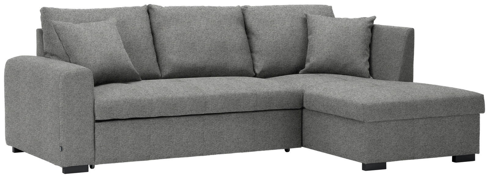 Graues Ecksofa mit Ottomane, Vorderansicht