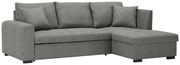 Graues Ecksofa mit Ottomane, Vorderansicht