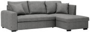 Graues Ecksofa mit Ottomane, Vorderansicht