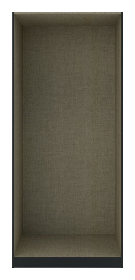 Hom´in Kastframe UNIT Vooraanzicht van een lege kledingkast in een neutrale kleur, geschikt voor veelzijdige inrichtingsmogelijkheden.