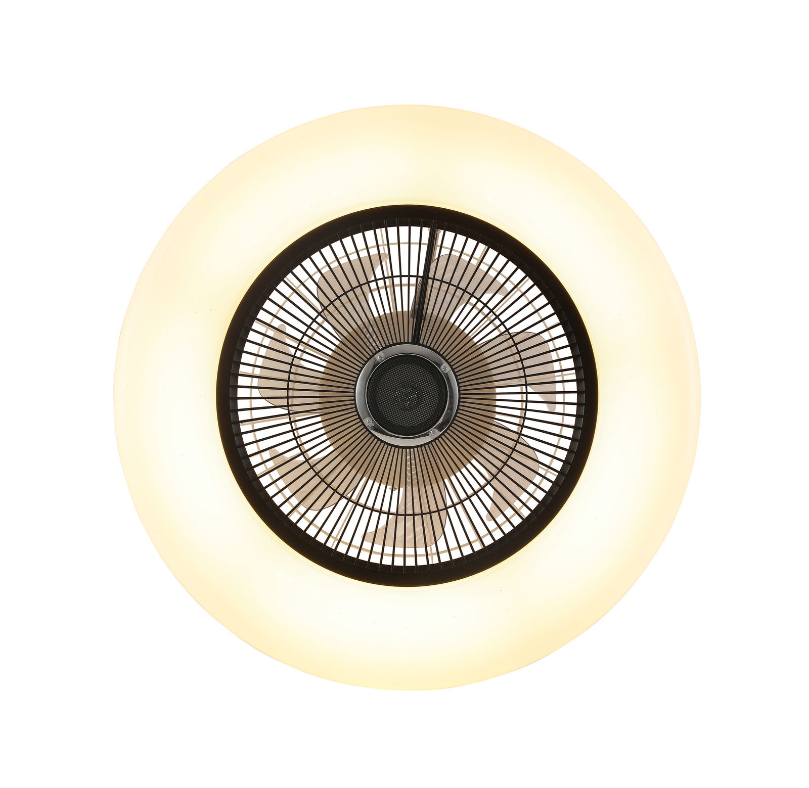 Deckenventilator mit Beleuchtung, Ansicht von unten