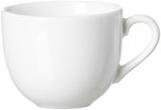 Weiße Kaffeetasse Skagen 220ml aus Porzellan, seitliche Perspektive