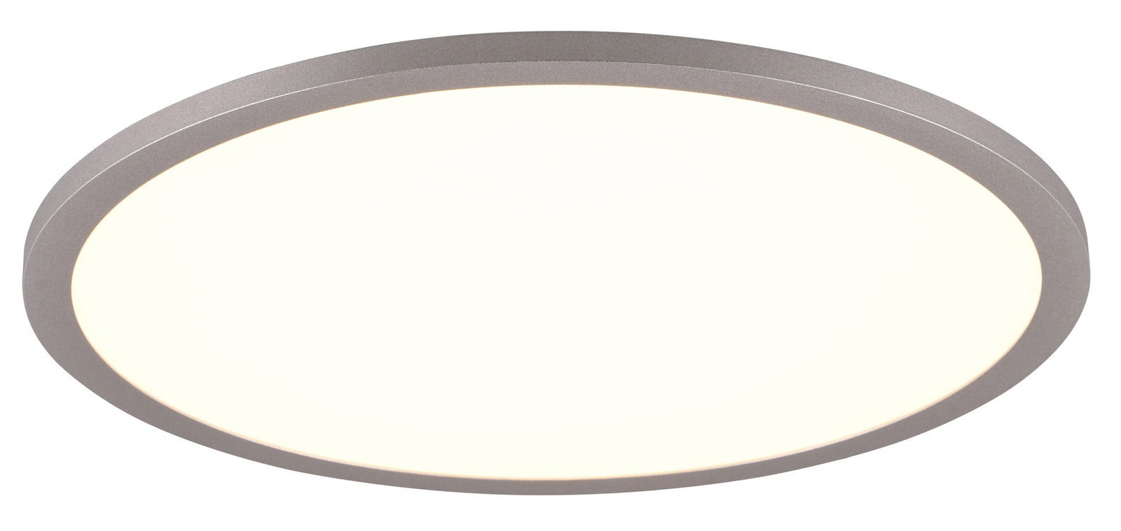 Runde Deckenleuchte YUMA in Seitenansicht mit schlichtem, modernem Design und sanftem Licht.