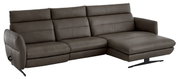 Grijze longchair-bank van Dieter Knoll, model MATINO, in zijaanzicht.