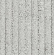 Nahaufnahme eines hellgrauen, gestreiften Stoffes mit weicher Textur, von oben betrachtet.