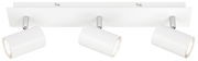 Dreifacher LED-Spot in Weiß, seitliche Perspektive