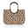 Reisenthel Loopshopper l Frame Leo Macchi  Leopardenmuster-Tasche mit runden Griffen, Vorderansicht