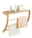 Wandregal Norway aus Holz mit Handtuchhalter, seitliche Perspektive