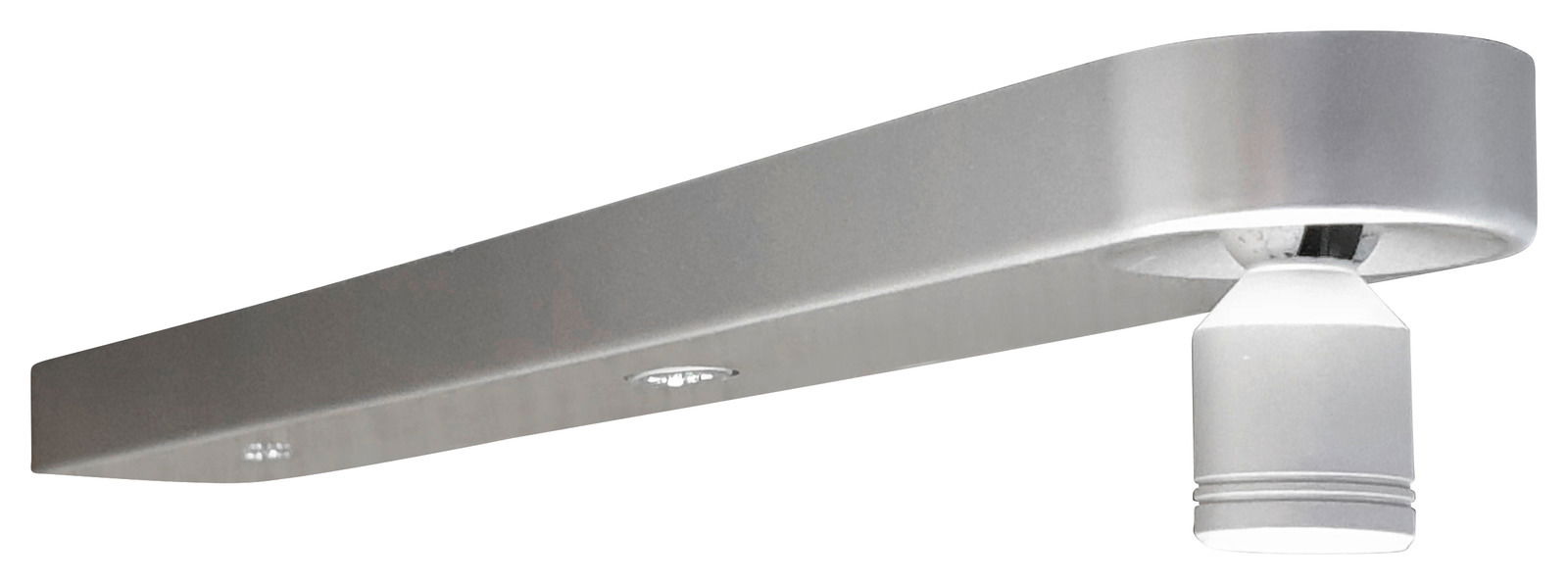 Zurbrüggen LED-Objektbeleuchtung MAYA MANHATTAN Typ 61 Silberne LED-Objektbeleuchtung MAYA aus seitlicher Perspektive