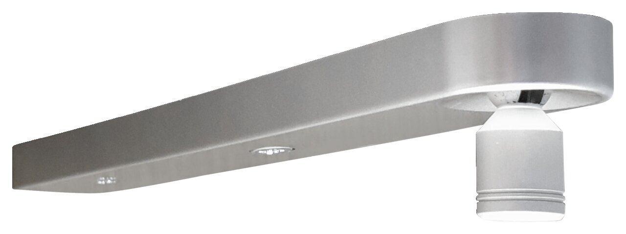 Zurbrüggen LED-Objektbeleuchtung MAYA MANHATTAN Typ 61 Silberne LED-Objektbeleuchtung MAYA aus seitlicher Perspektive