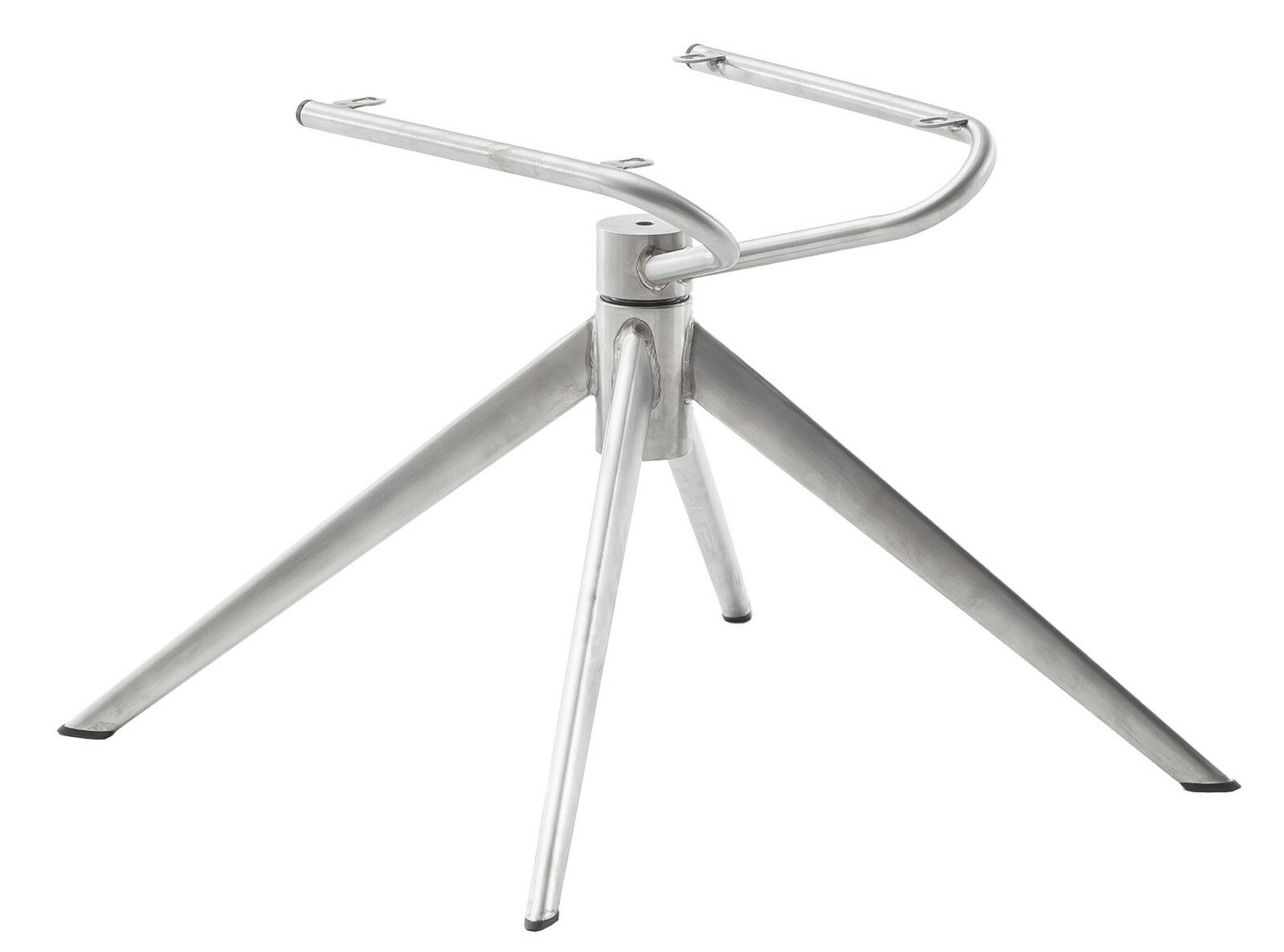 Metallstuhlgestell mit vier Beinen, seitliche Perspektive