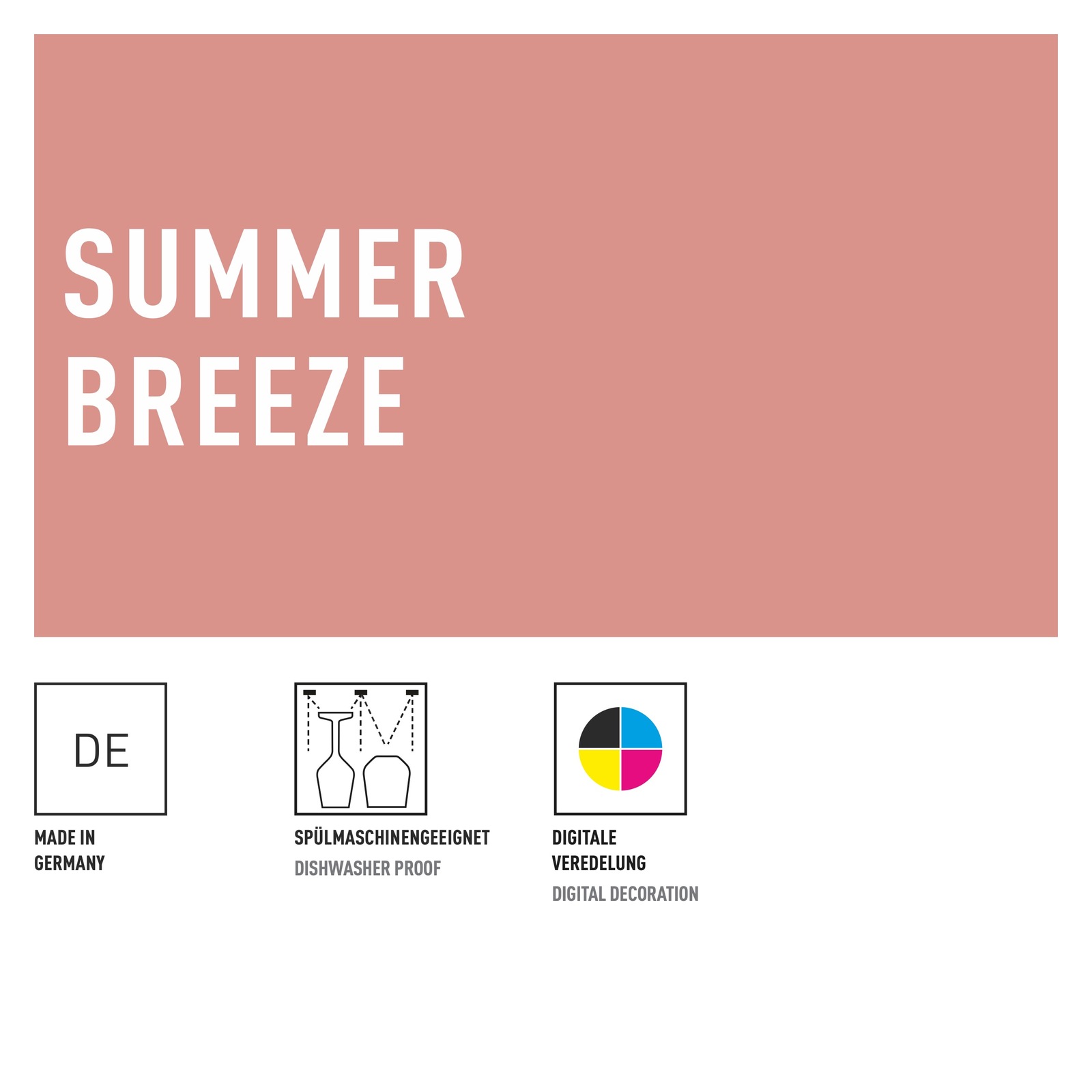 Cocktailglas Summer Breeze, spülmaschinengeeignet, digitale Veredelung, Made in Germany, Vorderansicht