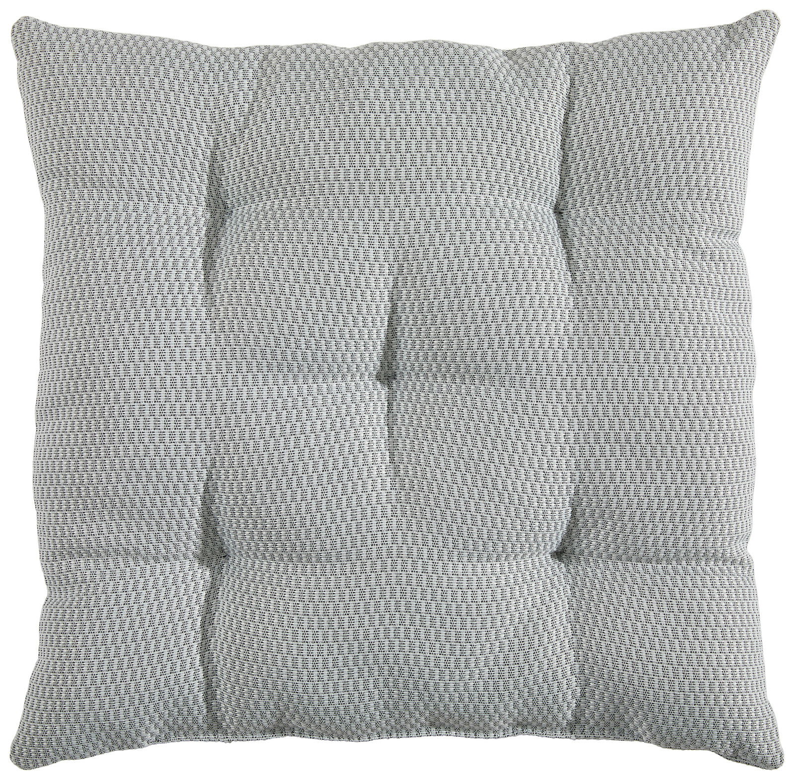 Graues Sitzkissen mit strukturierter Oberfläche, Draufsicht