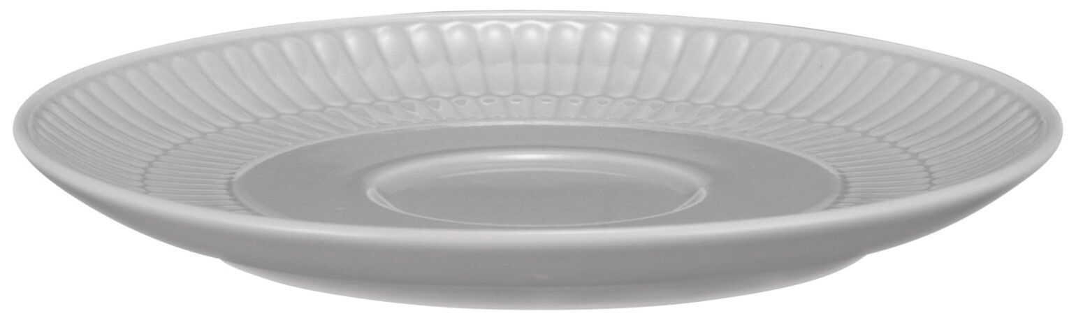Große Kombi-Untertasse 16 cm mit geriffeltem Rand, seitliche Perspektive