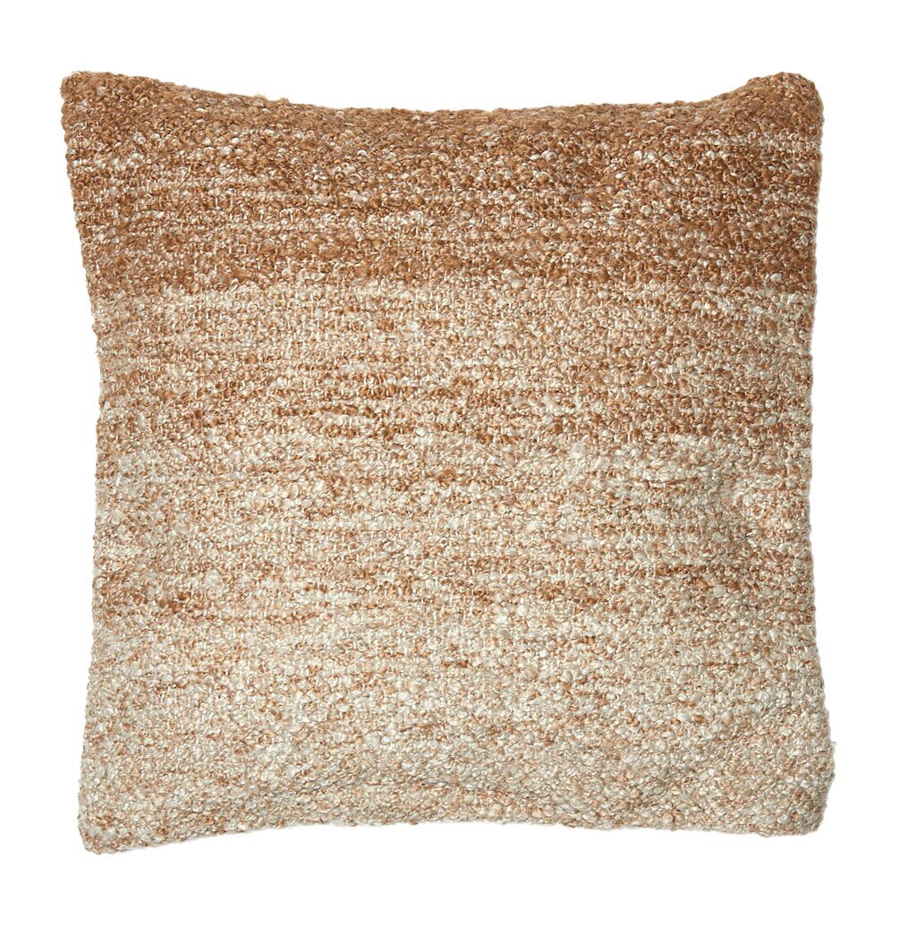 Light&Living Kissen 45x45cm TEMBA Quadratisches Kissen in beige-brauner Melierung, Frontalansicht