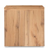 Kommode aus Holz in Frontansicht mit natürlicher Holzmaserung