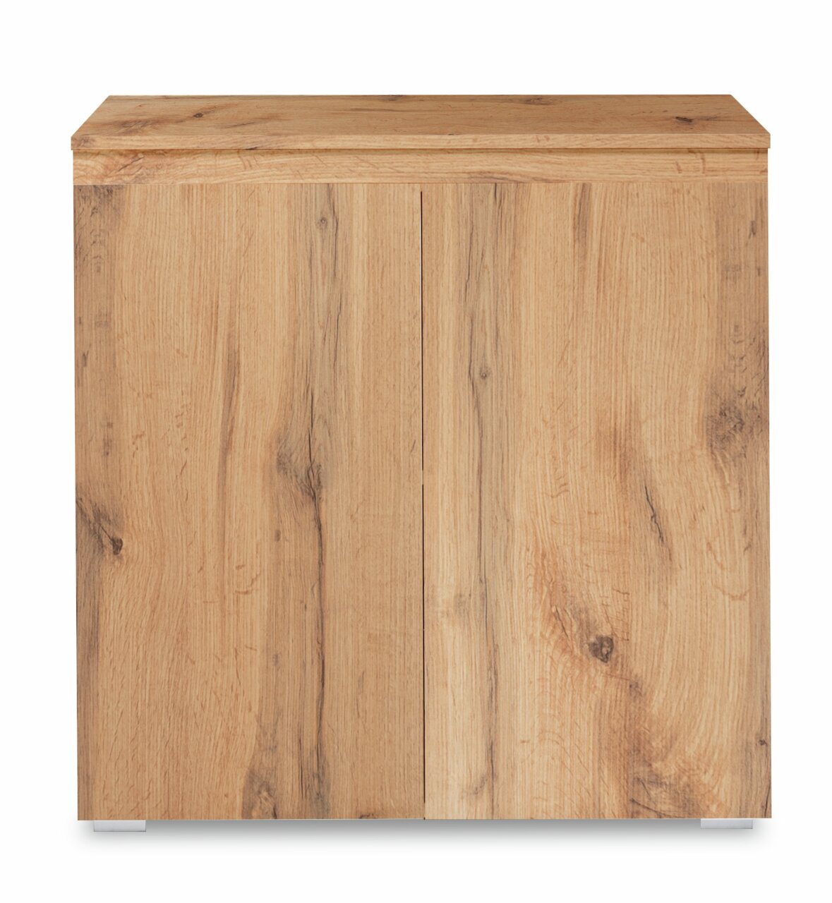 Kommode aus Holz in Frontansicht mit natürlicher Holzmaserung