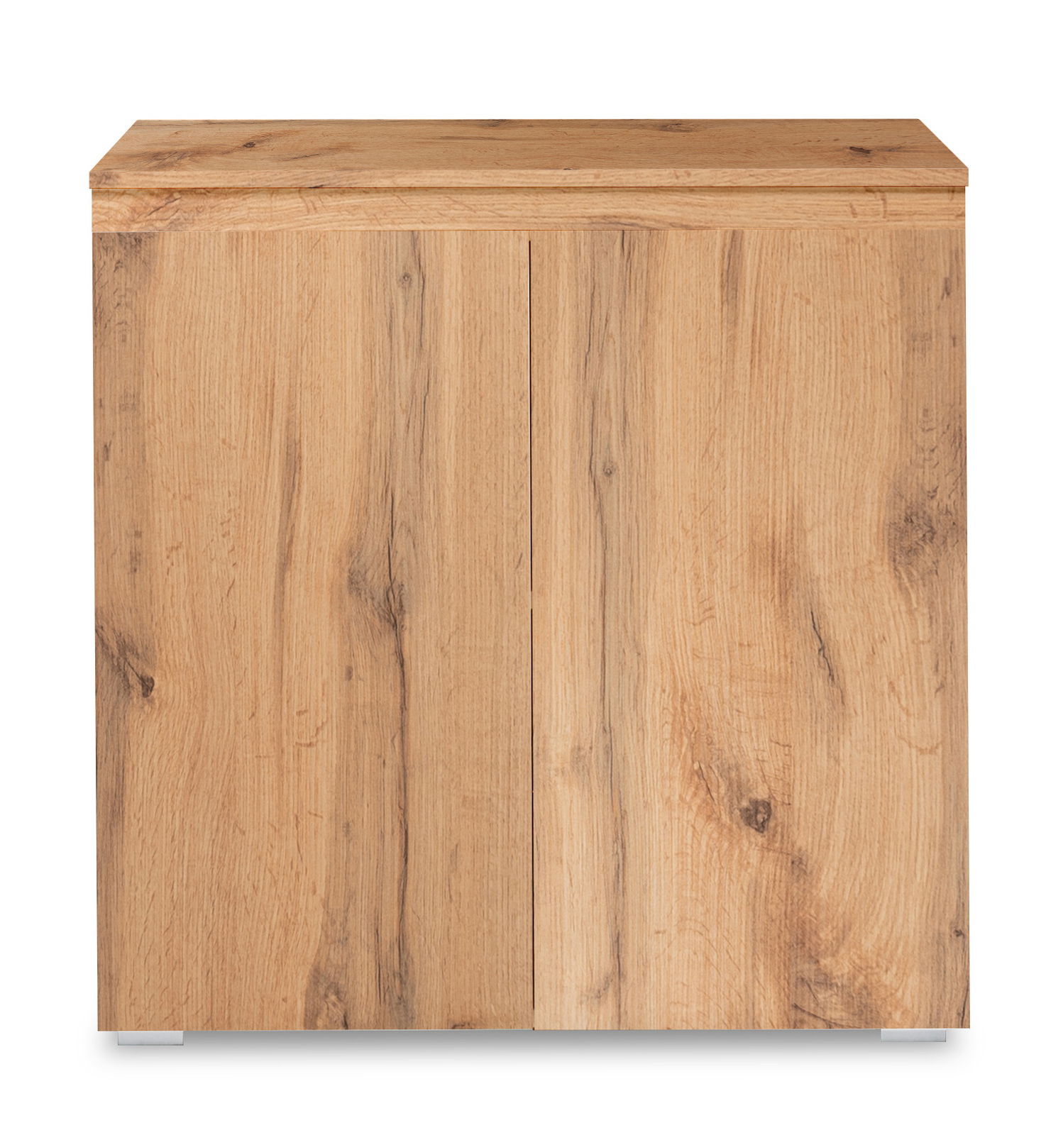 Kommode aus Holz in Frontansicht mit natürlicher Holzmaserung