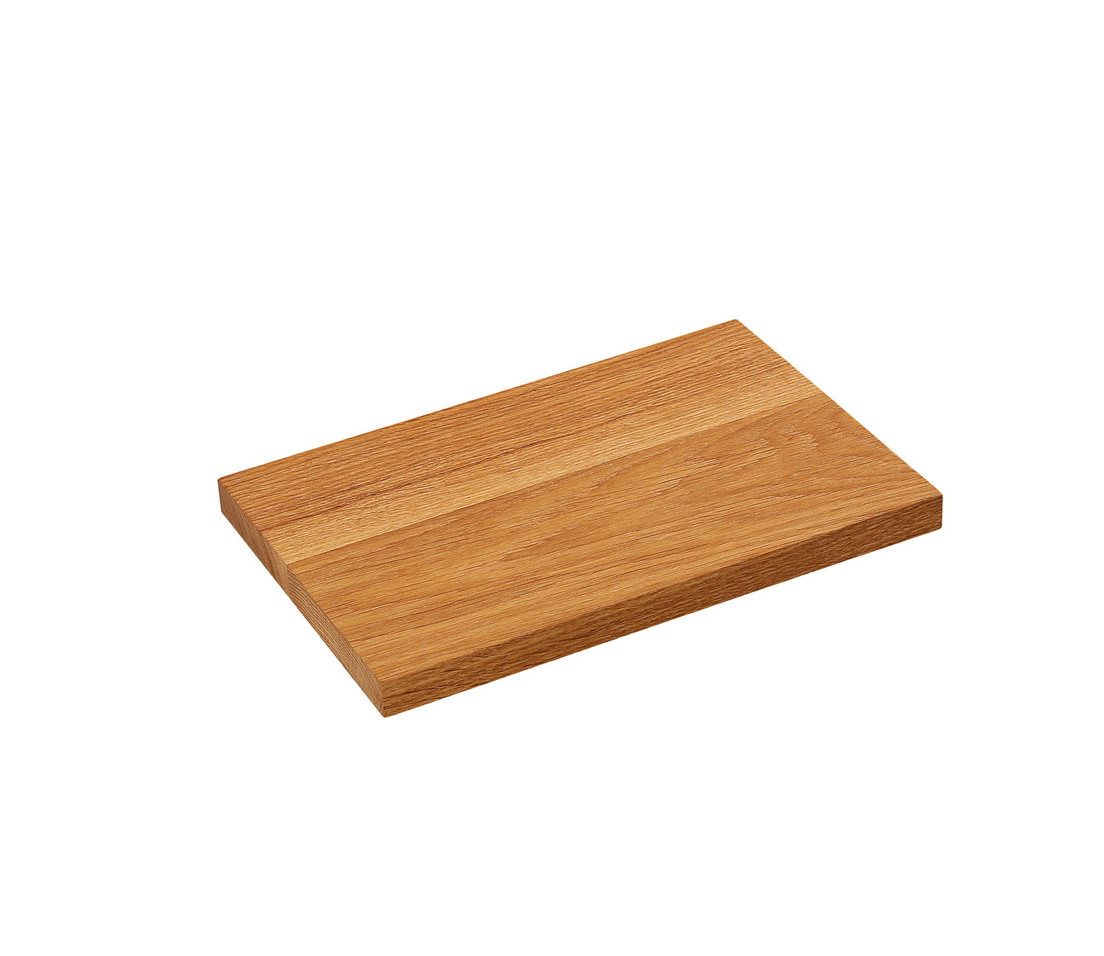 Schneidbrett aus Eiche in rechteckiger Form, Perspektive von schräg oben