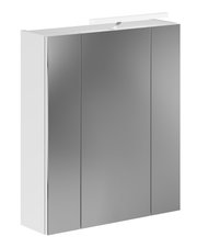 Spiegelschrank mit drei Türen, seitliche Perspektive