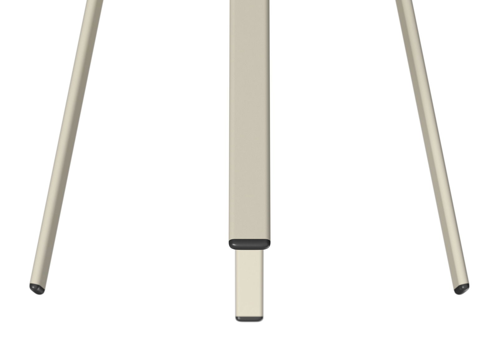 Nahaufnahme der Beine eines Beistelltisches aus seitlicher Perspektive