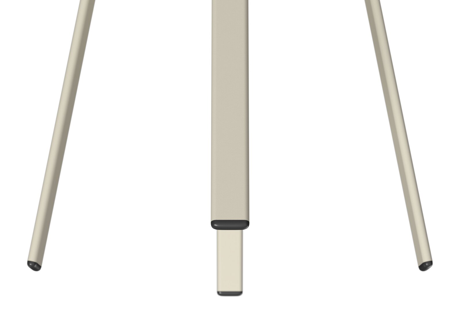 Nahaufnahme der Beine eines Beistelltisches aus seitlicher Perspektive