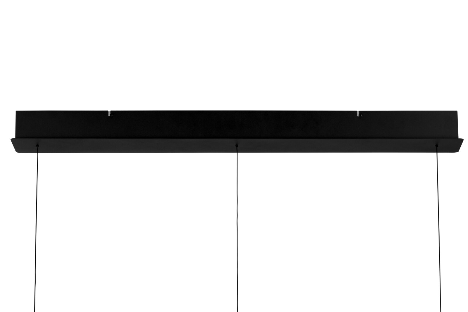 Zwarte LED-hanglamp in rechthoekige vorm, zijaanzicht