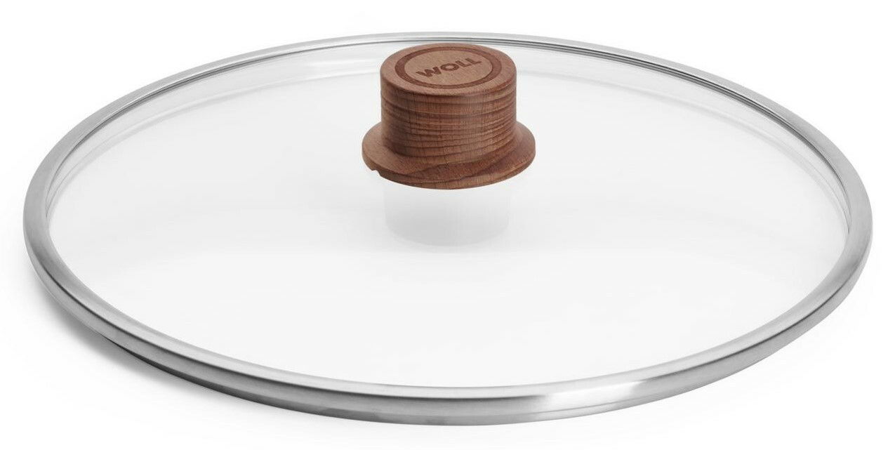 Glasdeckel mit Holzgriff, Draufsicht