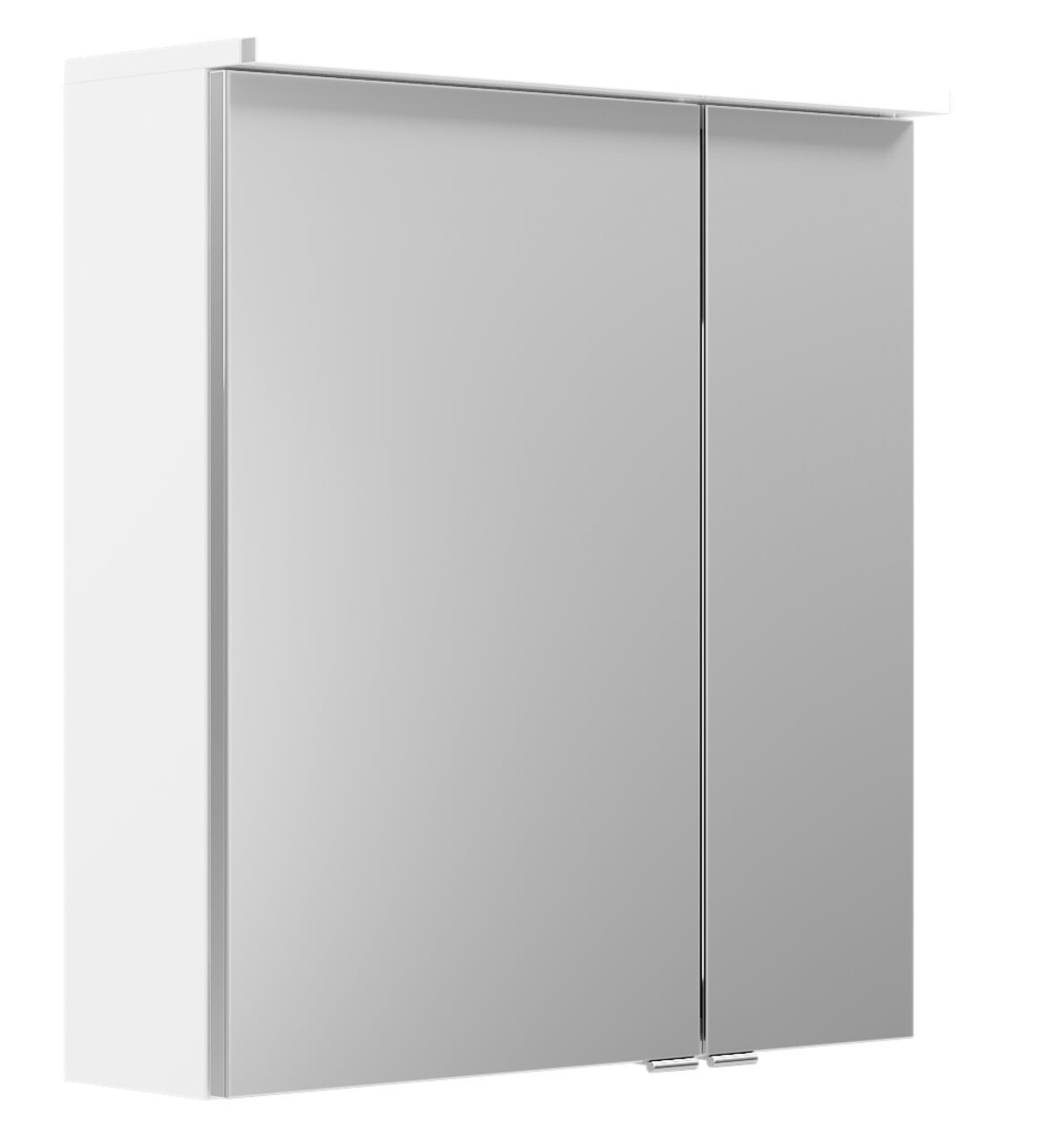 Spiegelschrank aus der Serie NEXT4YOU von Puris, seitliche Perspektive