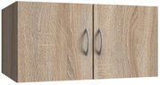 Hangkast met twee deuren in houtlook, vooraanzicht