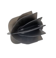 Schwarzer WC-Bürstenkopf in seitlicher Perspektive